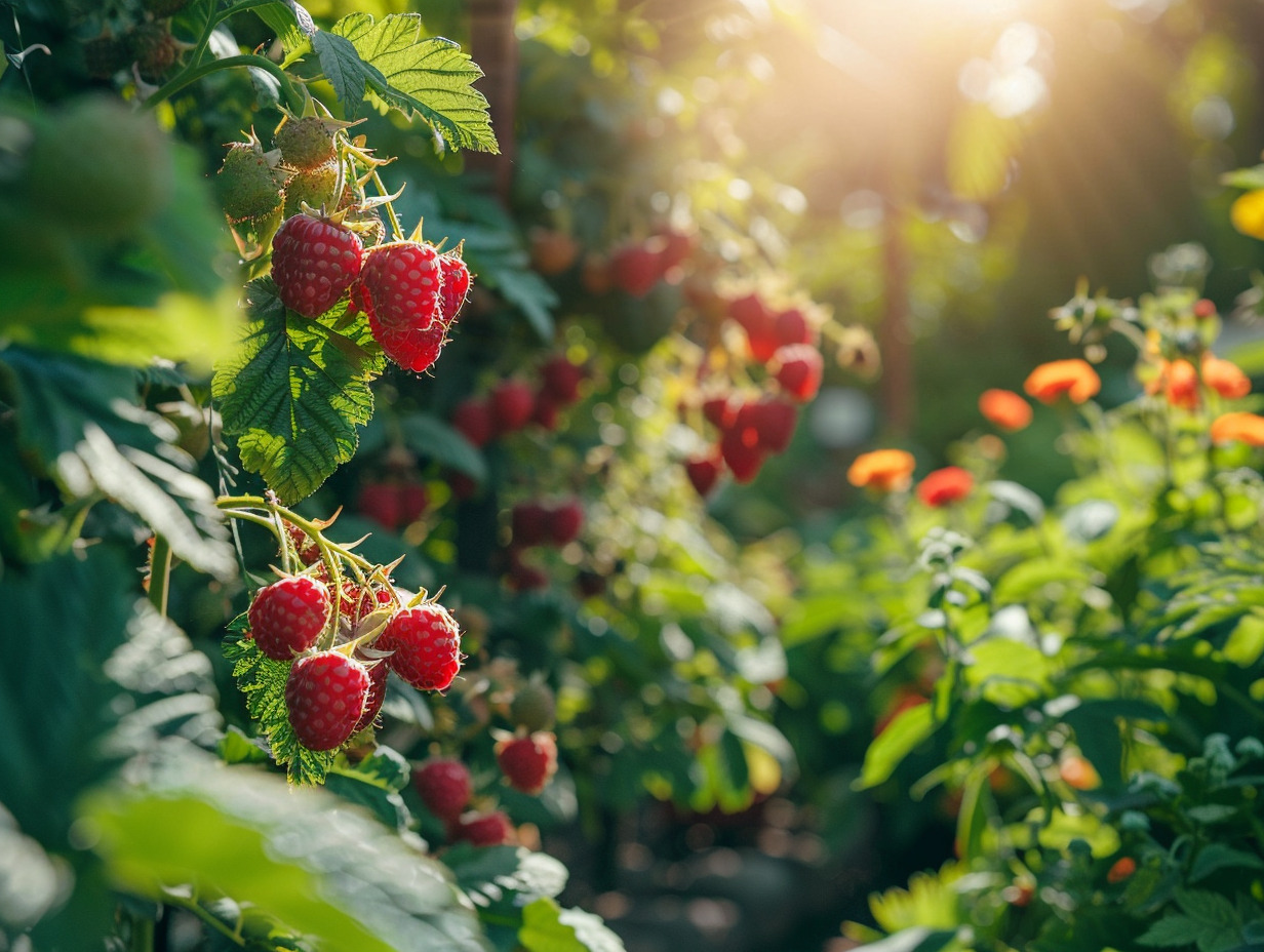 framboisiers jardin
