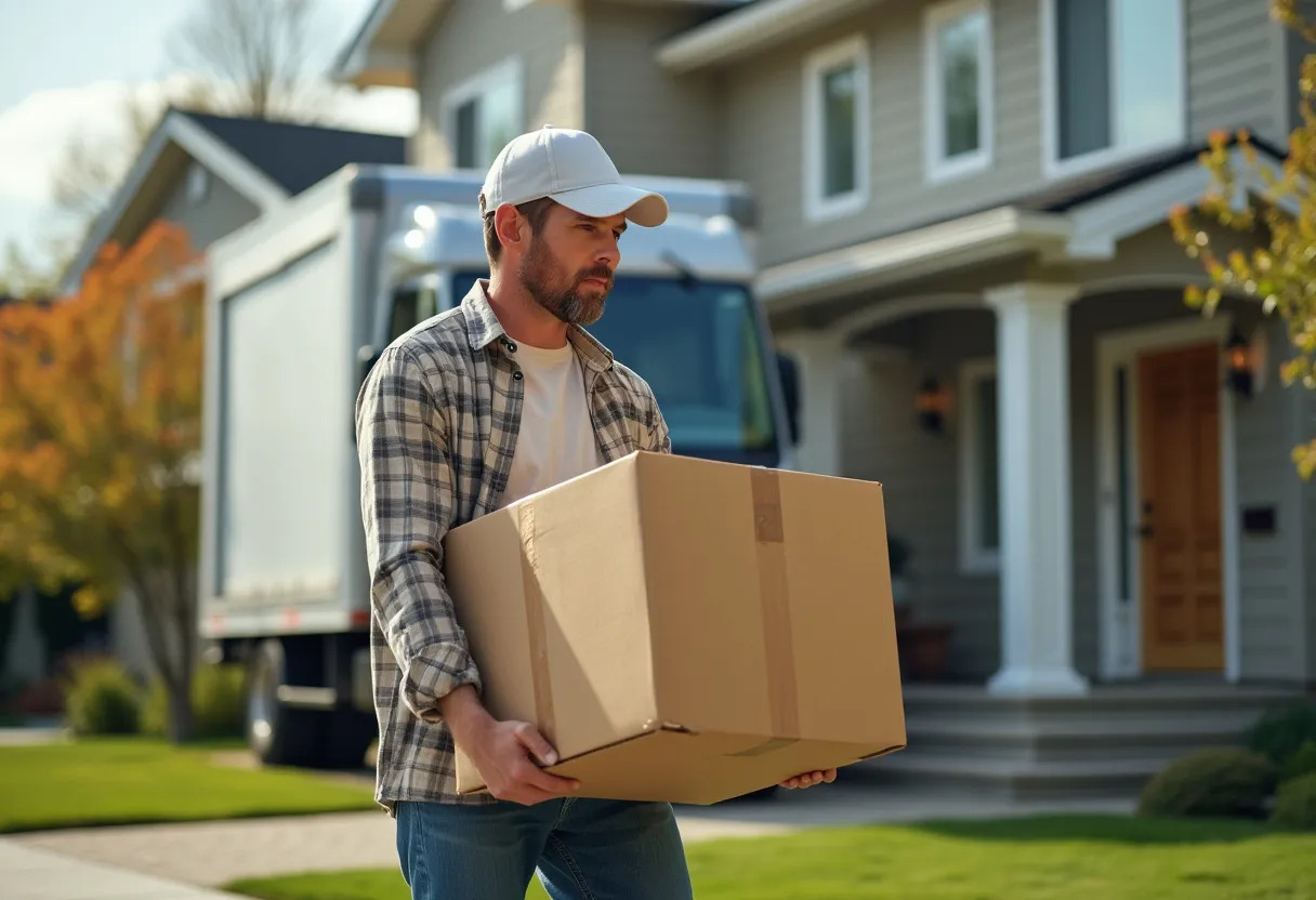 déménagement  cartons